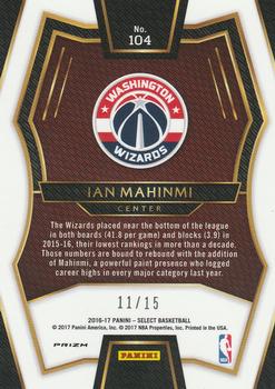 2018 Panini National Convention - 2016-17 Select Basketball Pink #104 Ian Mahinmi Back