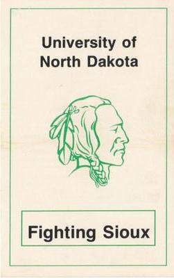 1985-86 North Dakota Fighting Sioux Police #1 Title Card Front