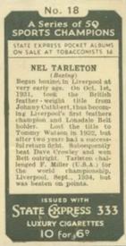 1935 Ardath State Express A Series of 50 Sports Champions #18 Nel Tarleton Back