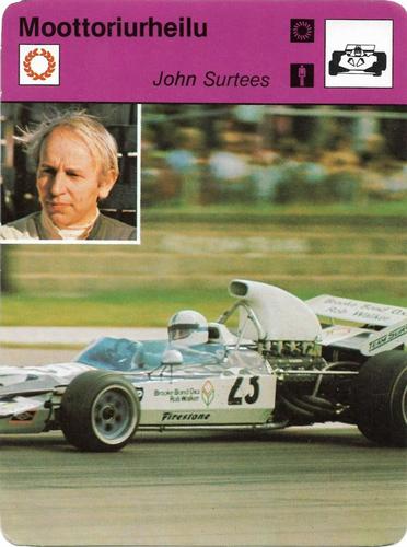 1978 Sportscaster Series 46 Finnish #46-1101 John Surtees Front
