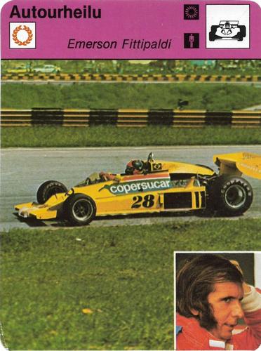 1978-79 Sportscaster Series 47 Finnish #47-1107 Emerson Fittipaldi Front