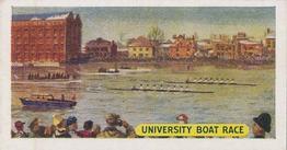 1957 Sweetule Products Famous Sports Records (Black Back) #18 University Boat Race Front