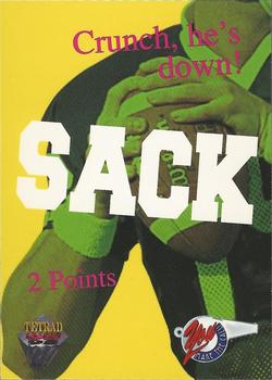 1995 Signature Rookies Tetrad - Points #NNO Sack (2 Points) Front