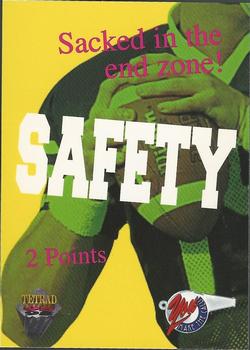 1995 Signature Rookies Tetrad - Points #NNO Safety (2 Points) Front