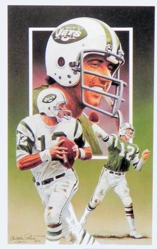 1990-91 Legends Sports Memorabilia Postcards First Series #3 Joe Namath Front