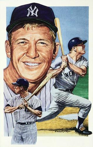 1991 Legends Sports Memorabilia Postcards Second Series #10 Mickey Mantle Front