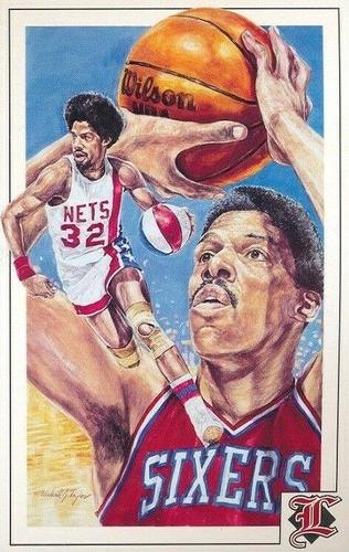 1992 Legends Sports Memorabilia Postcards Third Series #6 Julius Erving Front