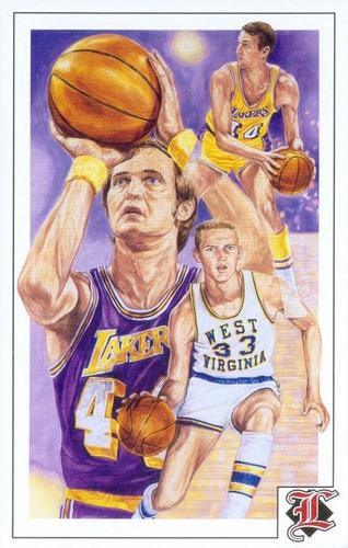 1992 Legends Sports Memorabilia Postcards Third Series #8 Jerry West Front