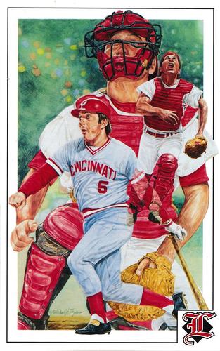 1992 Legends Sports Memorabilia Postcards Third Series #9 Johnny Bench Front