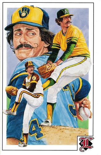 1992 Legends Sports Memorabilia Postcards Third Series #11 Rollie Fingers Front