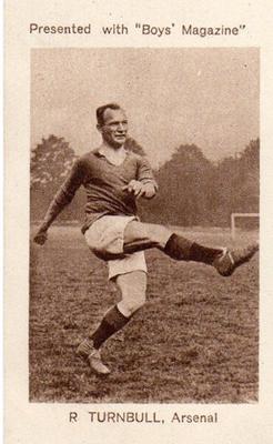 1923 Boys' Magazine Footballers and Sportsmen #NNO Bob Turnbull Front