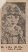 1926-28 W511 Strip Cards - Black & White #37 Mary Kornman Front