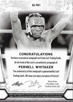 2021 Leaf Multi Sport - Autographs #BA-PW1 Pernell Whitaker Back