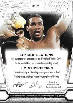 2021 Leaf Multi Sport - Autographs #BA-TW1 Tim Witherspoon Back