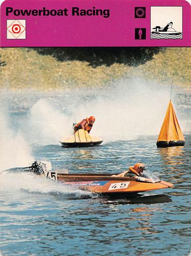 1977-80 Sportscaster Series 8 (UK) #08-19 Powerboat Racing Front