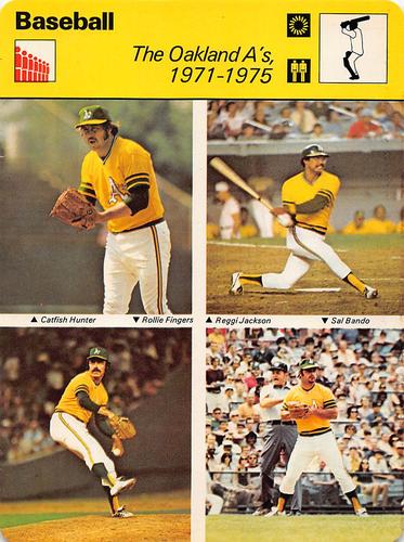 1977-80 Sportscaster Series 12 (UK) #12-22 The Oakland A's, 1971-1975 Front