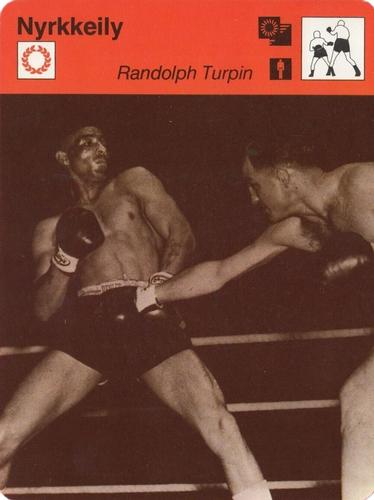 1980 Sportscaster Series 92 Finnish #92-2195 Randolph Turpin Front