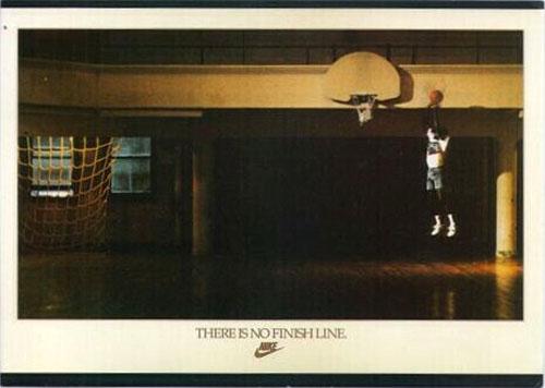 1982-92 Nike Poster Cards #290812 No Finish Line - Basketball Front