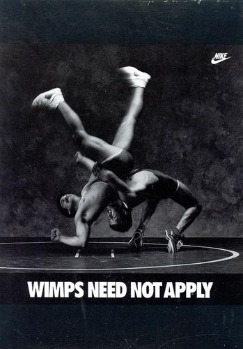 1982-92 Nike Poster Cards #290881 Wimps Need Not Apply Front