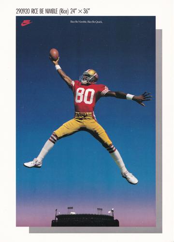 1982-92 Nike Poster Cards #290920 Jerry Rice Front