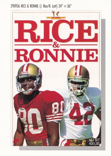 1982-92 Nike Poster Cards #290936 Jerry Rice / Ronnie Lott Front