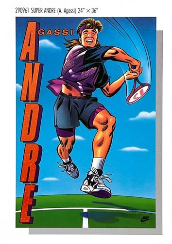 1982-92 Nike Poster Cards #290961 Andre Agassi Front