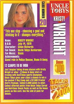1997 Uncle Tobys Talent Towards 2000 #20 Kristy Wright Back