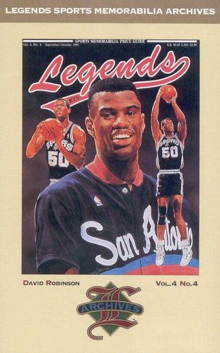1992-93 Legends Sports Memorabilia Archives Postcards #12 David Robinson Front