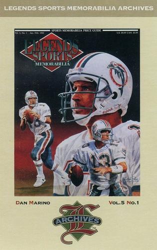 1992-93 Legends Sports Memorabilia Archives Postcards #7 Dan Marino Front
