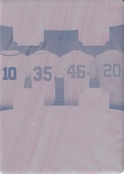 2020 Leaf In The Game Used Sports - Baseball Redraft Printing Plates Magenta #BBR-02 Chipper Jones / Mike Mussina / Andy Pettitte / Jorge Posada Front