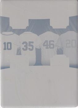 2020 Leaf In The Game Used Sports - Baseball Redraft Printing Plates Yellow #BBR-02 Chipper Jones / Mike Mussina / Andy Pettitte / Jorge Posada Front