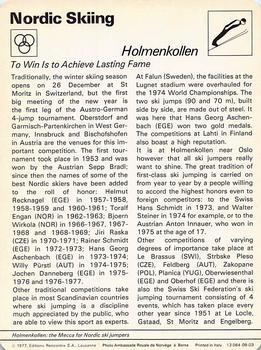 1977-80 Sportscaster Series 9 (UK) #09-03 Holmenkollen Back
