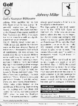 1977-80 Sportscaster Series 9 (UK) #09-11 Johnny Miller Back