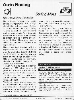1977-80 Sportscaster Series 9 (UK) #09-15 Stirling Moss Back