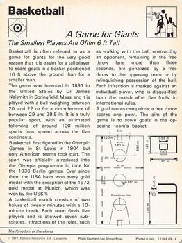 1977-80 Sportscaster Series 9 (UK) #09-16 A Game for Giants Back