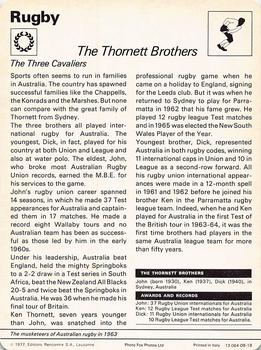 1977-80 Sportscaster Series 9 (UK) #09-19 The Thornett Brothers Back