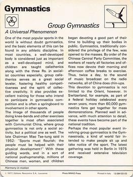 1977-80 Sportscaster Series 3 (UK) #03-03 Group Gymnastics Back