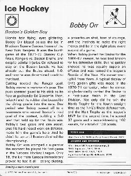 1977-80 Sportscaster Series 3 (UK) #03-21 Bobby Orr Back