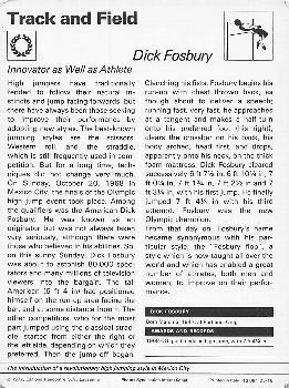 1977-80 Sportscaster Series 5 (UK) #05-18 Dick Fosbury Back