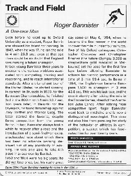 1977-80 Sportscaster Series 32 (UK) #32-07 Roger Bannister Back