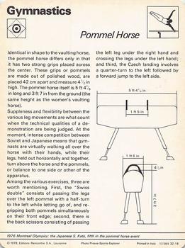 1977-80 Sportscaster Series 32 (UK) #32-18 Pommel Horse Back
