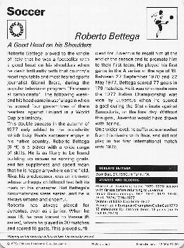 1977-80 Sportscaster Series 32 (UK) #32-20 Roberto Bettega Back