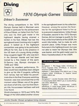 1977-80 Sportscaster Series 88 (UK) #88-02 1976 Olympic Games Back