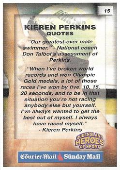 2002 Courier Mail Sunday Mail Queensland Heroes of Sport #15 Kieren Perkins Back