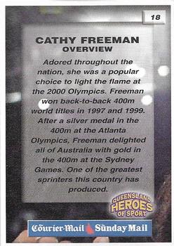 2002 Courier Mail Sunday Mail Queensland Heroes of Sport #18 Cathy Freeman Back