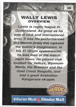 2002 Courier Mail Sunday Mail Queensland Heroes of Sport #38 Wally Lewis Back