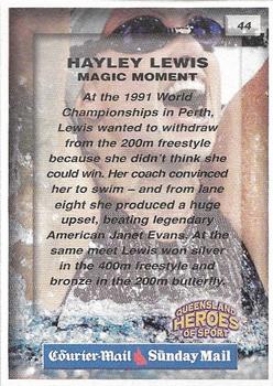 2002 Courier Mail Sunday Mail Queensland Heroes of Sport #44 Hayley Lewis Back