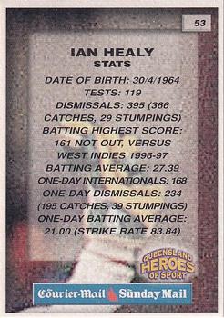 2002 Courier Mail Sunday Mail Queensland Heroes of Sport #53 Ian Healy Back