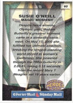 2002 Courier Mail Sunday Mail Queensland Heroes of Sport #60 Susie O'Neill Back
