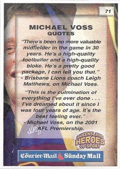 2002 Courier Mail Sunday Mail Queensland Heroes of Sport #71 Michael Voss Back